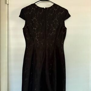 Black/Beige Lace Dress
